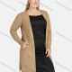 Wholesale Women's Casual Long Sleeve Pockets Spilt Side Plain Cardigan B Clothing Wholesale Market Liuhua