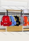 Wholesale Boys Colorful Striped Sleeves Large Letters Print Graphic Sweatshirt - Liuhuamall