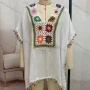 Wholesale Women's Casual Hollow Out Crochet Tassel Cape 2295# preview