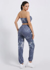 Wholesale Women's Casual Tie Dye Crop Tube Top & Sweatpants 2 Piece Set - Liuhuamall