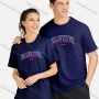 Wholesale Unisex Casual 100%Cotton Classic Round Neck Letter Print Short Sleeve Tee 17118# preview