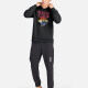 Men's Casual 100%Cotton Letter Graphic Print Drawstring Hoodies Sweatshirts With Kangaroo Pocket LF30-3# Black Clothing Wholesale Market -LIUHUA