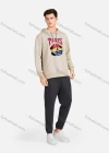 Wholesale Men's Casual 100%Cotton Letter Graphic Print Drawstring Hoodies Sweatshirts With Kangaroo Pocket LF30-3# - Liuhuamall