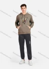 Wholesale Men's Casual 100%Cotton Letter Graphic Print Drawstring Hoodies Sweatshirts With Kangaroo Pocket LF30-4# - Liuhuamall