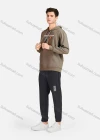 Wholesale Men's Casual 100%Cotton Letter Graphic Print Hoodies Drawstring Sweatshirts With Kangaroo Pocket LF30-5# - Liuhuamall