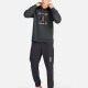 Men's Casual 100%Cotton Letter Graphic Print Hoodies Drawstring Sweatshirts With Kangaroo Pocket LF30-5# Dim Gray Clothing Wholesale Market -LIUHUA