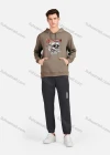 Wholesale Men's Casual 100%Cotton Letter Skull Graphic Hoodies Drawstring Sweatshirts With Kangaroo Pocket LF30-6# - Liuhuamall
