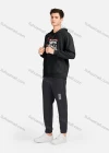 Wholesale Men's Casual 100%Cotton Letter Skull Graphic Hoodies Drawstring Sweatshirts With Kangaroo Pocket LF30-6# - Liuhuamall