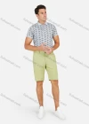 Wholesale Men's Casual Plain Slant Pocket Button Closure Zipper Fly Button Elasticity Shorts - Liuhuamall