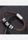Wholesale Genuine Leather Stainless Steel Magnetic Buckle Bracelet SP0159# - Liuhuamall