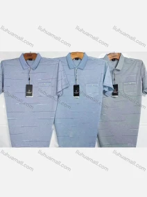 Wholesale Men's Causal Striped Patch Pocket Short Sleeve Polo Shirt, LIUHUA CLOTHING WHOLESALE
