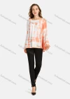 Wholesale Women's Casual Square Neck Bell Sleeve Tie Dye Tunic - Liuhuamall