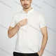 Wholesale Men's Casual Plain Short Sleeve Split Side Polo Shirt 1075# White Clothing Wholesale Market Liuhua