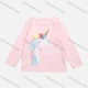 Wholesale Girls' Fall 100%Cotton Round Neck Long Sleeve Unicorn Print Tee Pink Guangzhou Clothing Wholesale Market & Suppliers -LIUHUAMALL