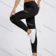 Wholesale Women's Sporty High Waist Mesh Patchwork Elastic Workout Leggings 2# Clothing Wholesale Market Liuhua