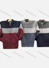 Wholesale Men's Casual Long Sleeve Zipper Colorblock Knit Jackets With Thermal Lined - Liuhuamall