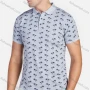 Wholesale Men's Cotton Casual Coconut Trees Print Lapel Short Sleeve Polo Shirt preview