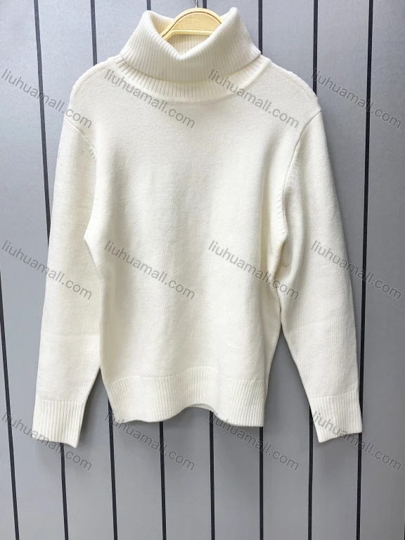 Wholesale Girl's Casual Turtleneck Long Sleeve Knit Sweater