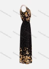 Wholesale Women's Spring Spaghetti Strap Polka Dot Floral Print Long Dress - Liuhuamall