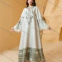 Wholesale Dubai Style Embroidered Print Kaftan for Women, Loose Tassel Sleeve Long Maxi Abaya, Modest Muslim Dress for Eid Ramadan preview