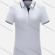 Wholesale Women's Casual Sporty Contrast Button Front Vented Hem Polo Shirt 6887B# White Clothing Wholesale Market Liuhua