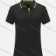 Wholesale Women's Casual Sporty Contrast Button Front Vented Hem Polo Shirt 6887B# Black Clothing Wholesale Market Liuhua