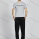 Wholesale Men's Letter Round Neck Short Sleeve Casual Slim Fit T-Shirt LY005# Silver Clothing Wholesale Market Liuhua