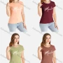 Wholesale Women's Casual Round Neck Short Sleeve Letter Print Tee preview