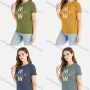 Wholesale Women's Casual Letter Print Crew Neck Short Sleeve Tee preview