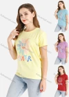 Wholesale Women's Casual Cartoon Sunflower Print Short Sleeve Round Neck Tee - Liuhuamall