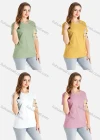Wholesale Women's Casual Short Sleeve Crew Neck Tee - Liuhuamall