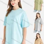 Wholesale Women's Casual Oversized Letter Print Short Sleeve Round Neck Tee preview