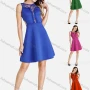 Wholesale Women's Elegant Sleeveless High Waist Lace Cut Out Short Cocktail Dress preview