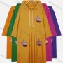 Wholesale Women's Casual Long Sleeve Rhinestone Star Drawstring Hooded Midi Dress preview