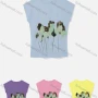 Wholesale Women's Casual Crew Neck Cap Sleeve Floral Tops 771626# preview