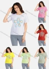 Wholesale Women's Casual Floral Round Neck Short Sleeve T-shirt 3106# - Liuhuamall