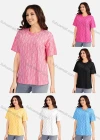 Wholesale Women's Casual Allover Print Round Neck Short Sleeve T-shirt 3605# - Liuhuamall