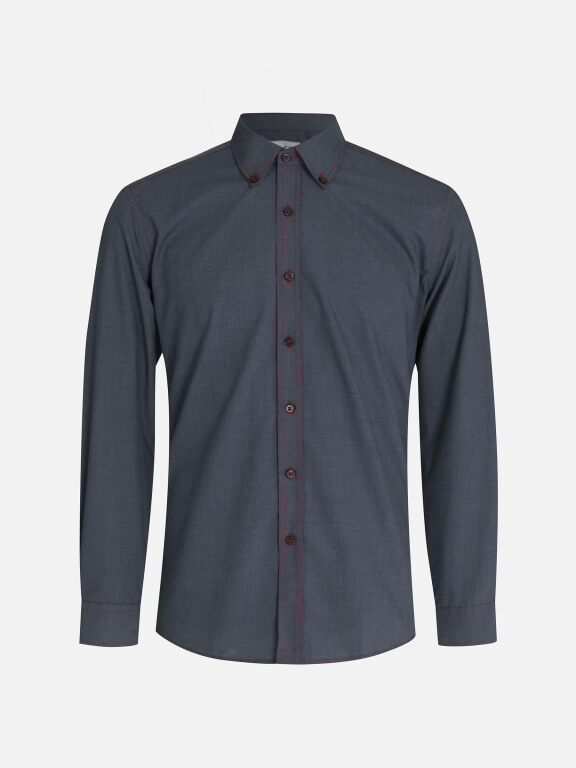 Men's Slim Fit Button Down Collar Long Sleeve Plain Dress Shirts, Clothing Wholesale Market -LIUHUA, All Categories