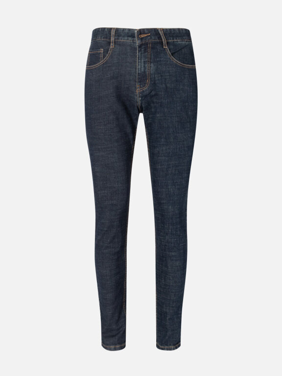 Men's Casual Plain Slim Fit Zip Patch Pockets Denim Jeans 3185#, Clothing Wholesale Market -LIUHUA, Jeans%20%26%20Denim