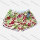 Wholesale Women's Vacation Contrast Floral Print Drawstring Beach Shorts 3# Clothing Wholesale Market Liuhua