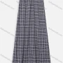Wholesale Women's Casual Gingham Print Regular-fit, Maxi Skirt 0007-2# preview