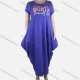 Wholesale Women's African Plus Size Crew Neck Letter Short Sleeve Patch Pocket Loose Fit Dress 8814# 08# Clothing Wholesale Market Liuhua