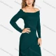 Wholesale Women's Casual Off Shoulder Long Sleeve Ruched Ruffle Hem Layered Dress 2201# C651# Clothing Wholesale Market Liuhua