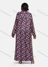 Wholesale Women's Vintage Lounge Long Sleeve Allover Floral Print Splicing Lace Trim Button Front Maxi Nightgown - Liuhuamall