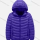 Wholesale Kids Casual Hooded Long Sleeve Zipper Pocket Thermal Puffer Jacket Blue Clothing Wholesale Market Liuhua