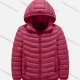 Wholesale Kids Casual Hooded Long Sleeve Zipper Pocket Thermal Puffer Jacket Red Clothing Wholesale Market Liuhua