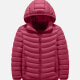 Kids Casual Hooded Long Sleeve Zipper Pocket Thermal Puffer Jacket Red Clothing Wholesale Market -LIUHUA