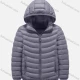 Wholesale Kids Casual Hooded Long Sleeve Zipper Pocket Thermal Puffer Jacket Gray Clothing Wholesale Market Liuhua