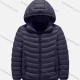 Wholesale Kids Casual Hooded Long Sleeve Zipper Pocket Thermal Puffer Jacket Navy Clothing Wholesale Market Liuhua