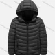 Wholesale Kids Casual Hooded Long Sleeve Zipper Pocket Thermal Puffer Jacket Black Clothing Wholesale Market Liuhua